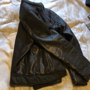 Black leather jacket